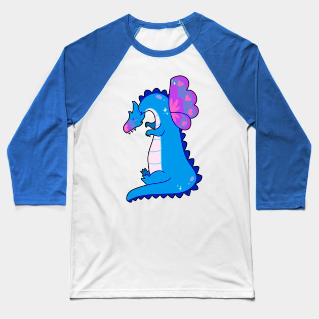 Blue Fairy Dragon Baseball T-Shirt by saradaboru